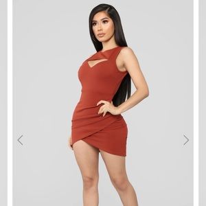 Marie Keyhole Dress - Copper